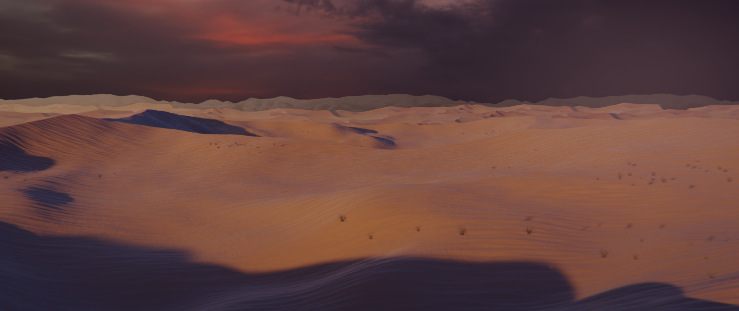 Desert render, modeled and textured in blender
