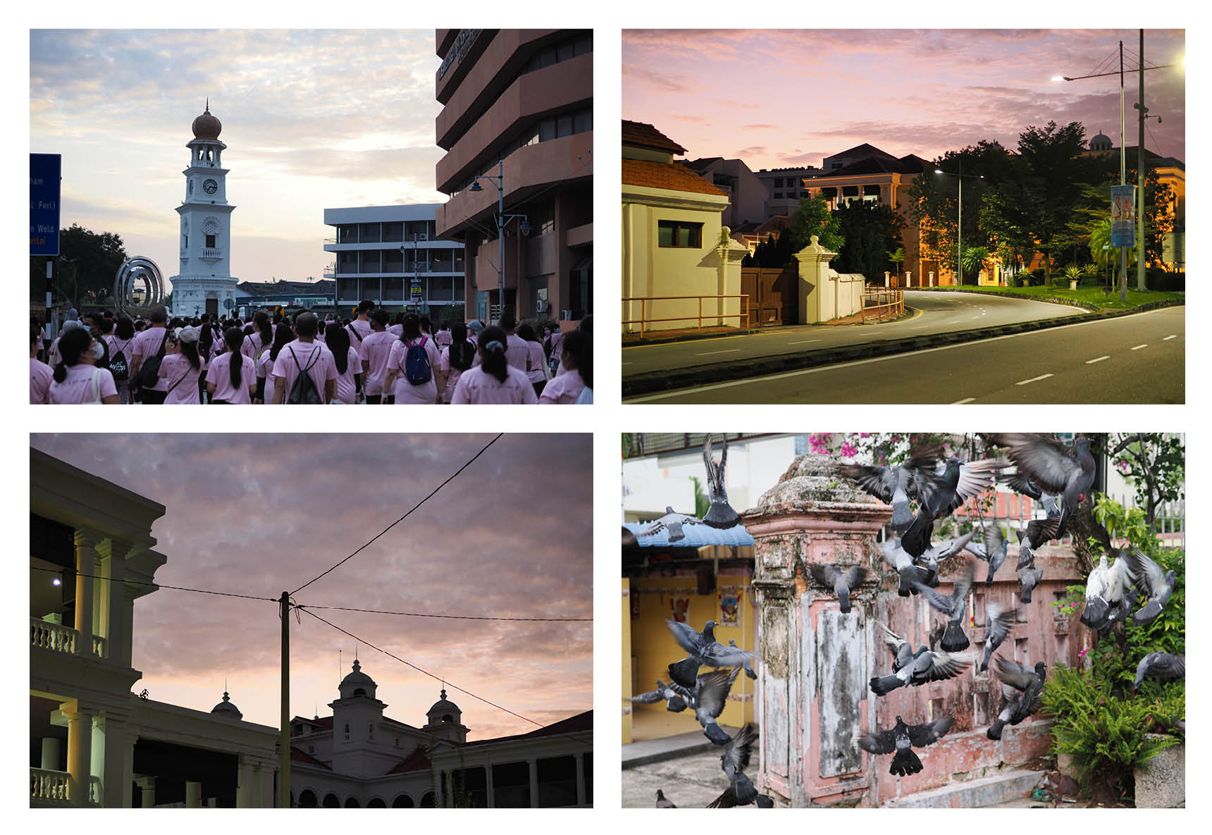 Collage of photos from George Town in Penang