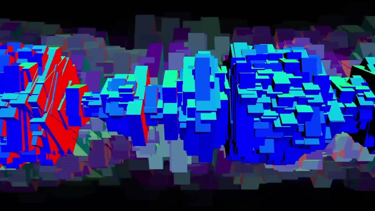 A still from a music visualization video