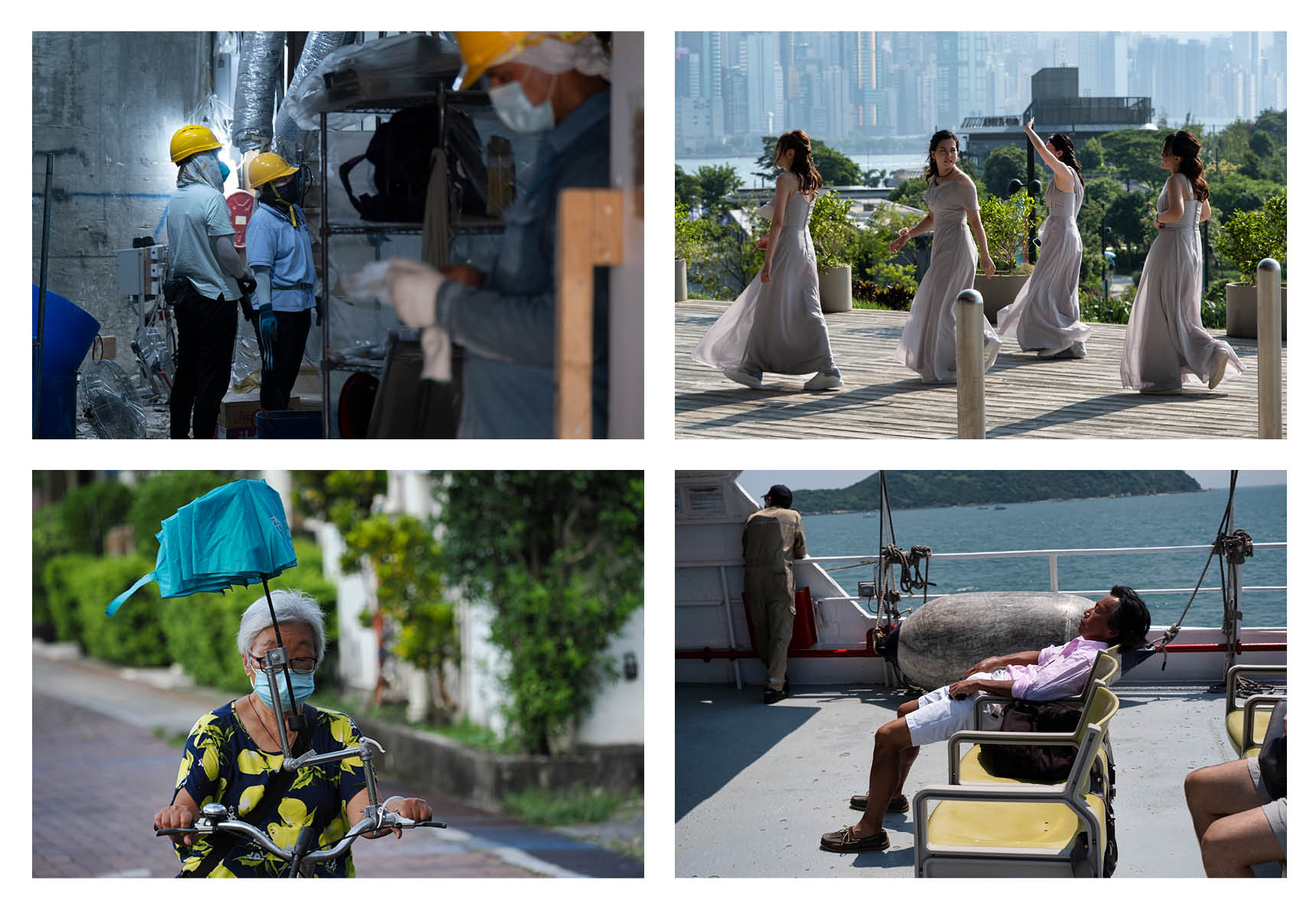Collage of street snaps from Hong Kong