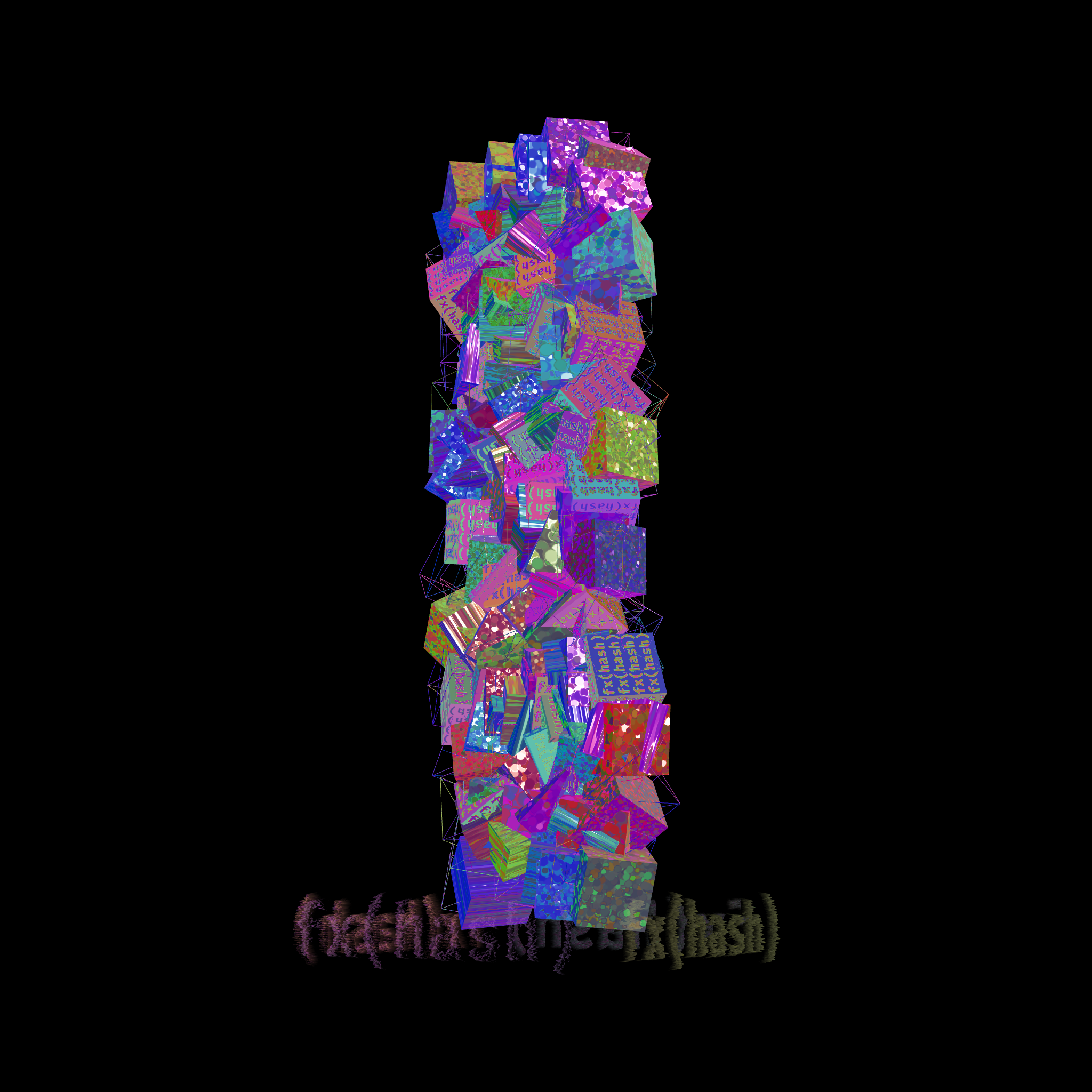 Generative artwork from wrapped gifts